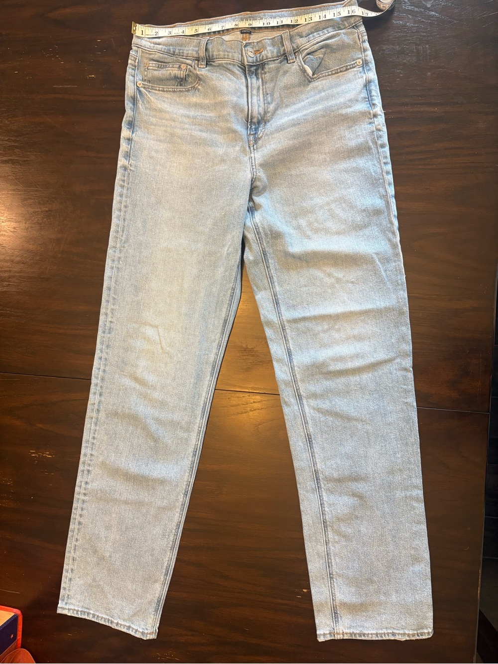 American Eagle Outfitters Light Blue High-Rise Straight Jeans